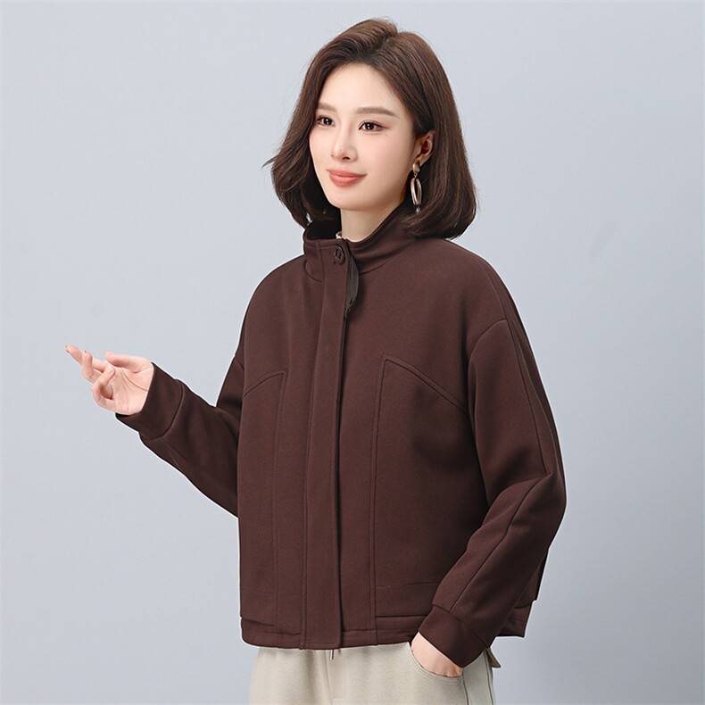 时尚女装棉服立领拉链假两件外套保暖显瘦短款棉衣,女装棉衣/棉服,叶笙衣