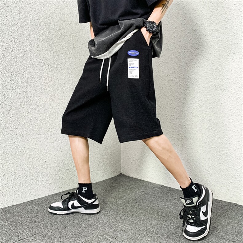 ！2023夏季新款华夫格短裤男士五分中裤运动裤DK666P25控39,男装休闲裤,电商B220