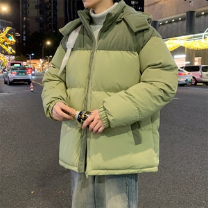 棉服撞色拼接灯芯绒外套男生冬季棉衣情侣装棉袄子M810-P85,罗子君服装搭配风格图片