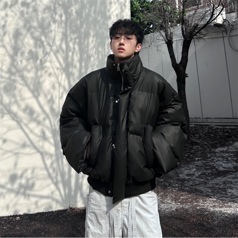 跑量特批现货高品质供抖音供直播美式短款pu棉衣男女G1111P75，男装棉衣，电商A339