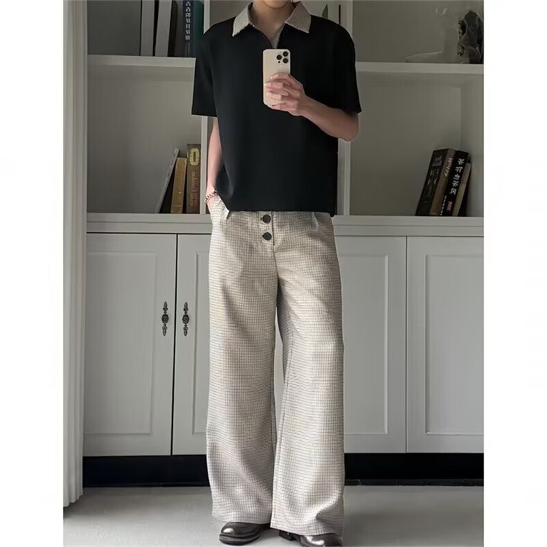 JY776-P48美式风cleanfit阔腿休闲男,男装休闲裤,星座1501-3