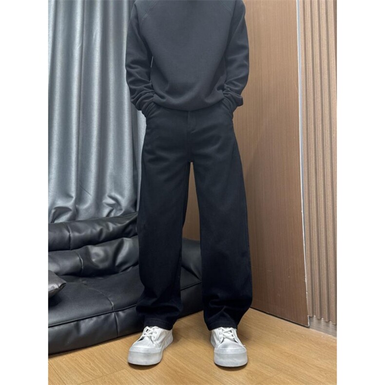 1506A/GJ870/P61网络图加绒休闲裤黑色灰咖色米杏色1图片