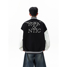 美式复古珍珠字母撞色拼接棒球服外套WT2557-特P90-控158，女装短外套，星座609