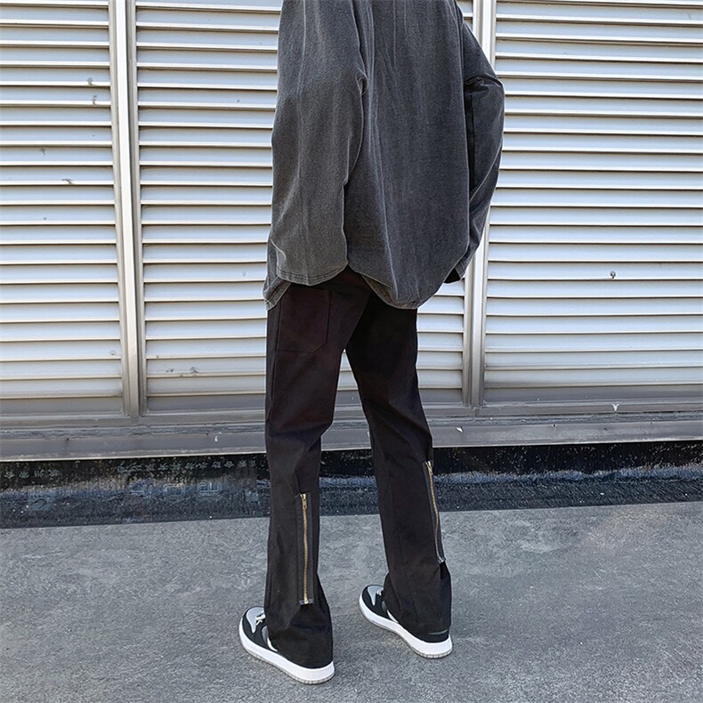 2022春装暗黑高街风男女拉链修身休闲裤子B221-LK22005-P50控68,男装休闲裤,电商B221