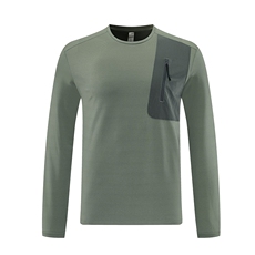 2025年秋季长袖圆领宽松型运动长袖，男装T恤，玖雅羊绒