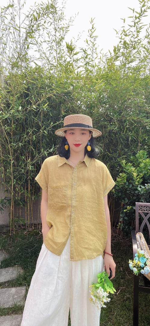 纯苎连衣裙小衫裤子裙子衬衣 时尚风 风淑女风休闲风，女装连衣裙，川哲