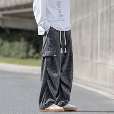 灯芯绒休闲工装裤男2025秋季新款宽松百搭直筒裤子-A2236TP45控79，男装休闲裤，电商B241