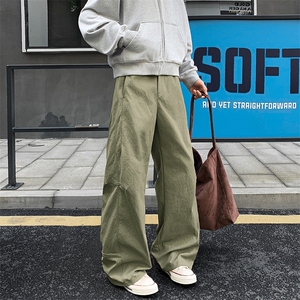 25秋季新款纯色直筒松弛感弯刀休闲裤男高街宽松K5950-特P37控72图片