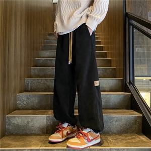 冬季新款加绒保暖灯芯绒束脚宽松休闲裤B315-K879JR-p55控78图片