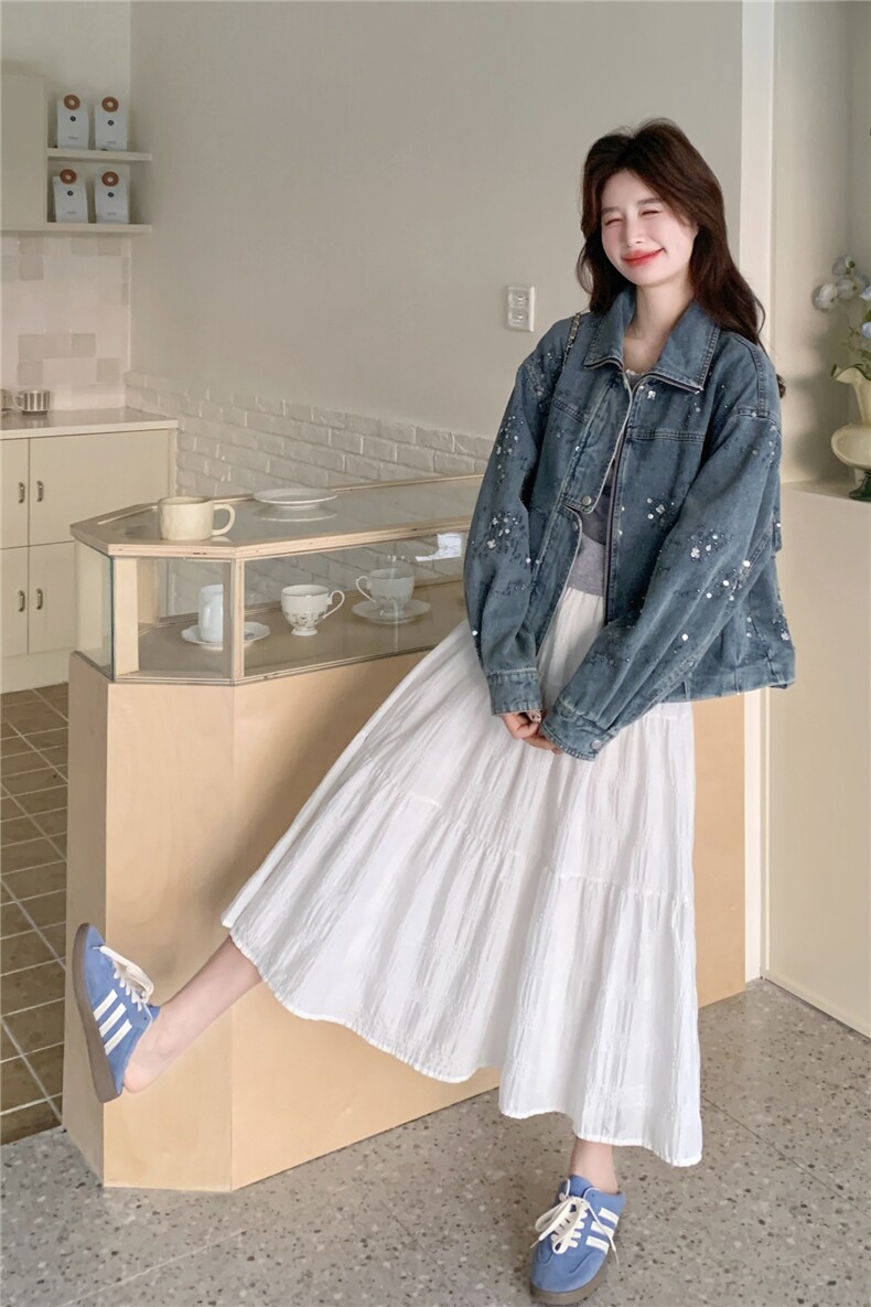 有备货26春季新款亮片牛仔外套6665-P180-K288,女装短外套,2C317