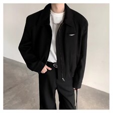 1506/Q6240/P60美式短款翻领夹克男春秋潮流休闲垫肩外套，男装夹克，星座1506