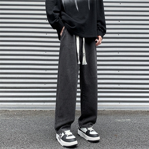 8XL-M牛仔裤男士直筒宽松特大码胖子阔腿裤男款长裤NZ110-P45控58图片