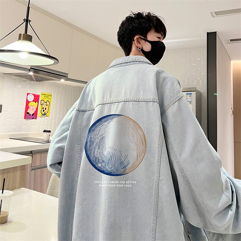 牛仔夹克男大码牛仔外套男茄克NJ77330-P60加绒款-P75,男装夹克,电商A040