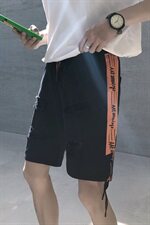 夏季港风休闲裤短裤男黑色潮流直筒五分裤D/，男装休闲裤，电商D202