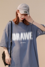中性23夏季新款时尚潮流字母个性情侣百搭短袖T恤T1002P25控38，男装T恤，A247A