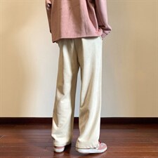 哥特字母毛巾绣麂皮绒高街休闲裤地板景XZ604-KP82-P55控68，男装休闲裤，星座604
