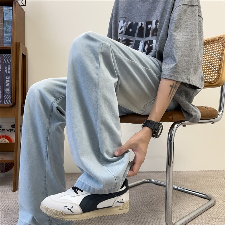 2026夏季新款美式高街百搭微喇冰丝牛仔裤B315-K671-P55控78,男装牛仔裤,电商B315