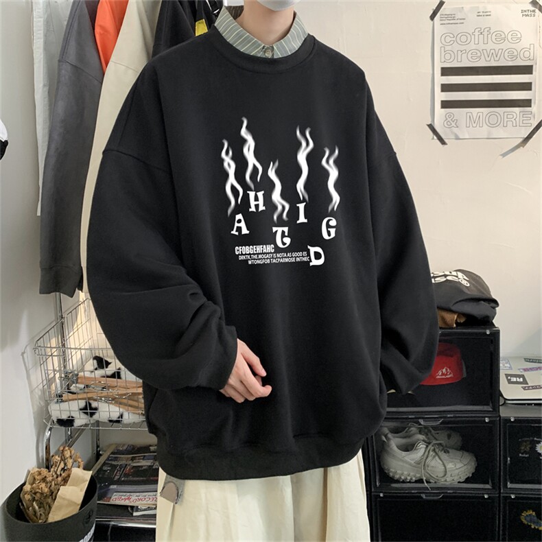 特P25控48秋冬新款男士圆领卫衣宽松休闲日常百搭上衣WQ2426,男装卫衣,电商B370