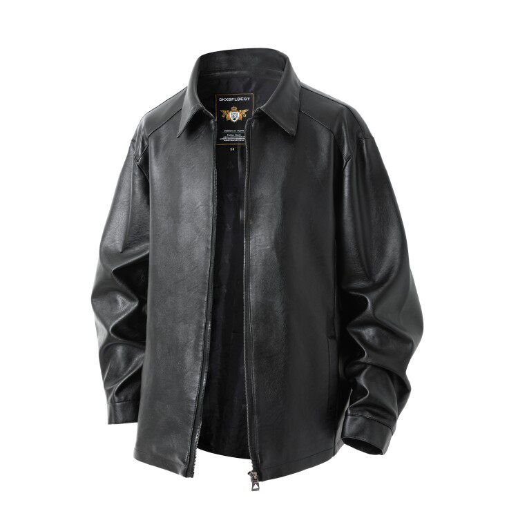 新款皮衣皮夹克防风防水防油1409-6608-P58，男装夹克，星座1409