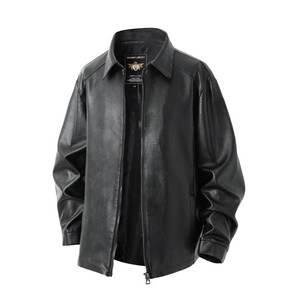 新款皮衣皮夹克防风防水防油1409-6608-P58,男装夹克,星座1409