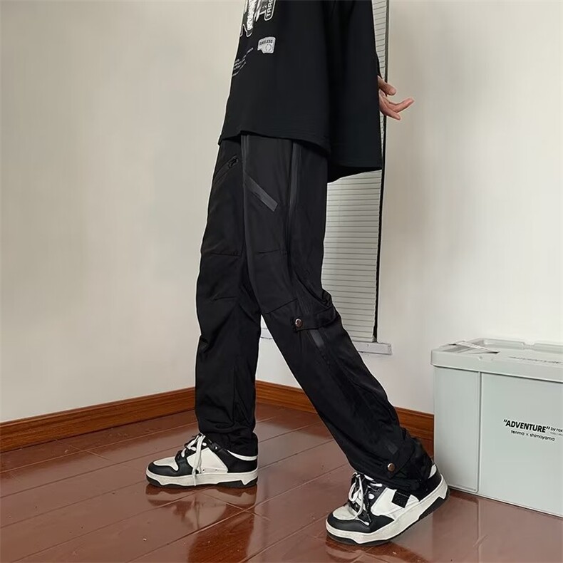 高街vibe休闲裤男宽松直筒防水机能工装裤hiphop冲锋裤G5808-P48,男装休闲裤,星座1008
