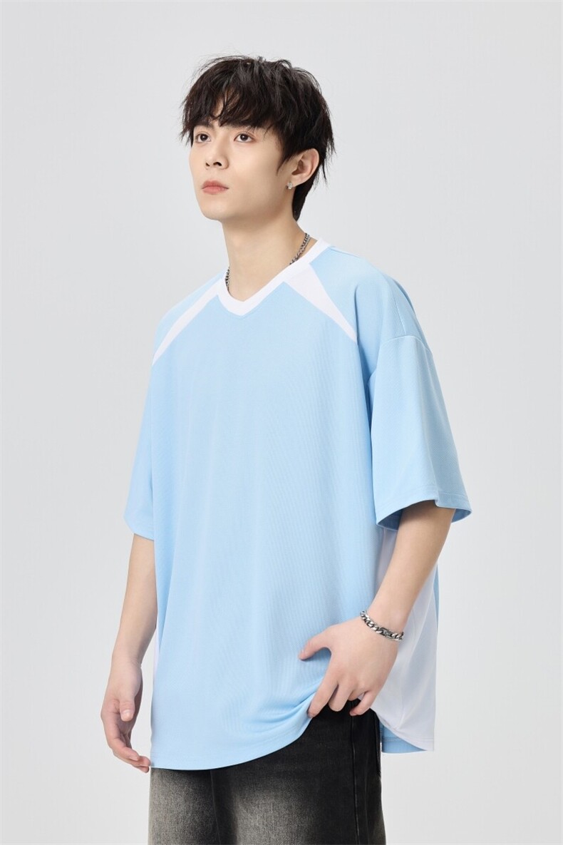 冰丝短袖t恤男装夏季美式潮牌流薄款宽松速干半袖体恤DT2882-P32,男装T恤,星座210-1