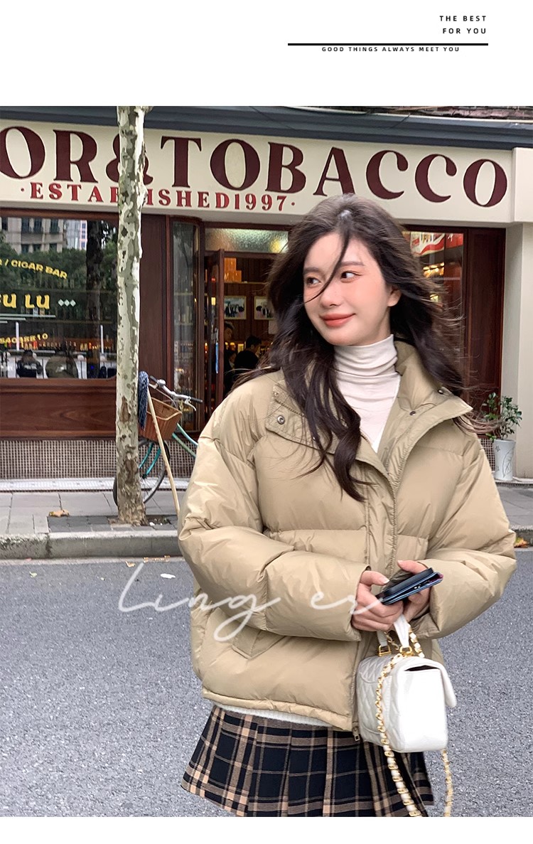 白灵儿棉服女款2023年新款短款小个子奶呼呼韩版轻便棉衣面包服,女装棉衣/棉服,梦白服饰厂