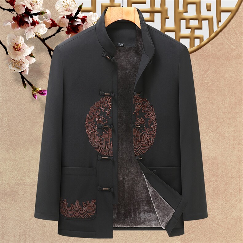 高品质风唐装棉服盘扣棉袄外套加绒加厚复古棉衣YD9839-P115,男装棉衣,星座1105-3