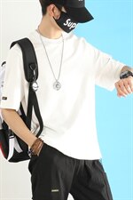 2019时尚宽松休闲韩版上衣T恤DX021-P35，男装T恤，电商A128