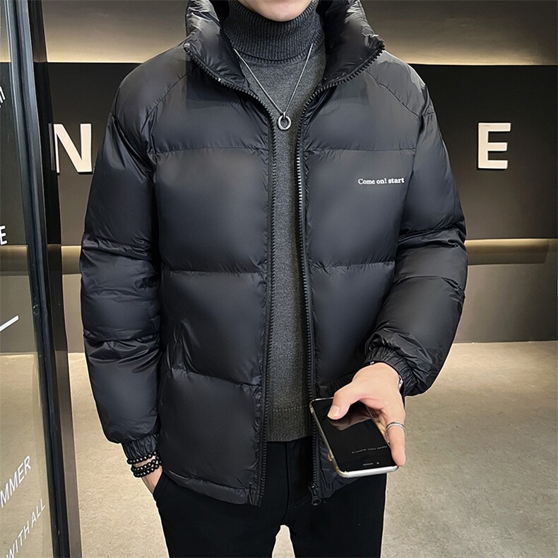 冬季字母羽绒服男加厚立领男士羽绒衣外套潮情侣A266-YR01-特P80,男装羽绒服,电商A266