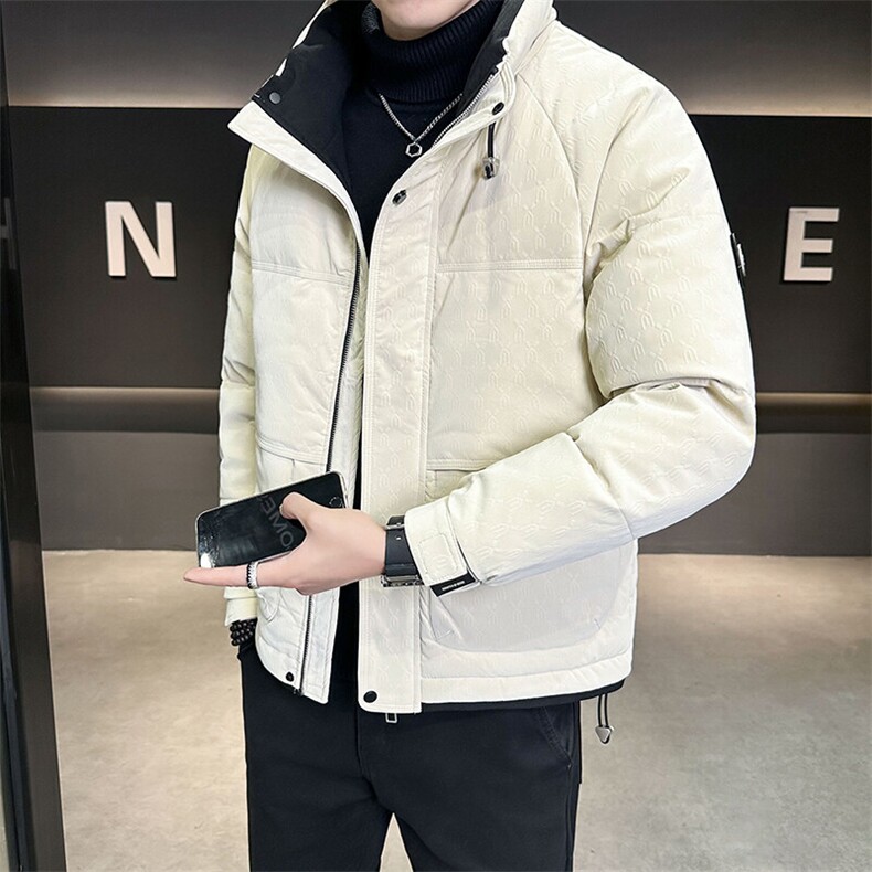 2025新款皮羽绒服男冬季新款立领高端面料外套B240-YR8815-P215图片