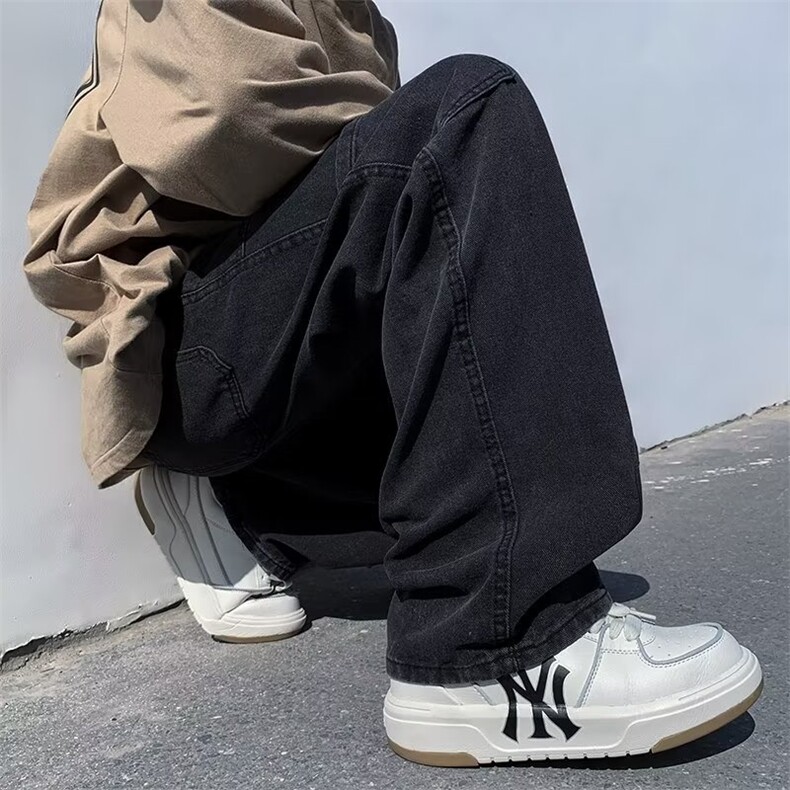牛仔裤男潮牌美式高街工装宽松休闲直筒裤oversize裤子N7642-p45,男装牛仔裤,星座1008