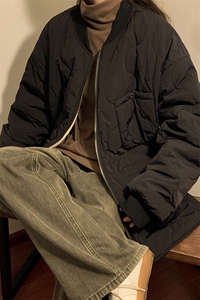 1中性风黄灯葫芦燕尾服设计加绒双侧开叉棉衣男MY770104P135控168图片