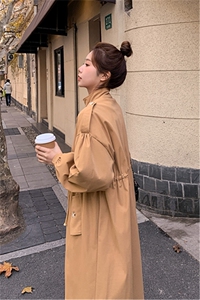 2021春秋装新款大货已出纯色风衣外套163-C05-P115-控168图片
