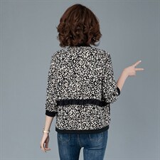 2021春季新款时尚豹纹印花棒球服外套，女装短外套，余墨