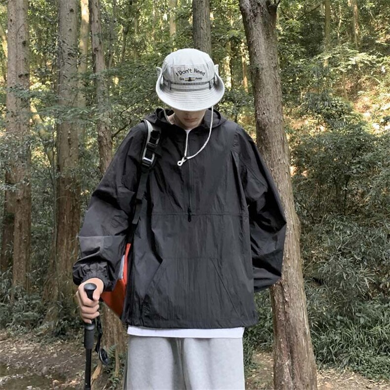 夏季户外山系连帽防晒服轻薄凉爽透气皮肤衣男女款F045-P38图片
