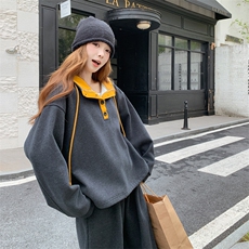 25新品冬季50羽绒马甲加绒卫衣套装6533-P355-459，女装套装/套裙，2C317
