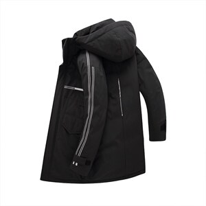冬季休闲外套中年男士白鹅绒羽绒服爸爸冬装上衣SFT81608-P360图片