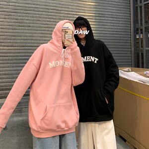 Q2098 情侣装连帽套头卫衣毛巾绣2024新款秋装外套男女学院风 P55图片