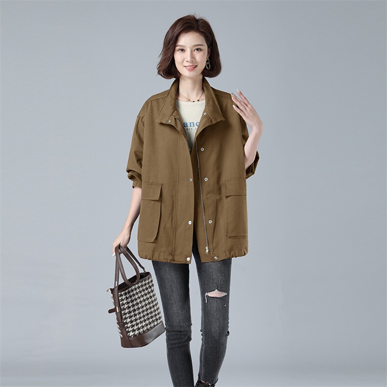 2023秋款新品734款风衣----全年备货----加了黑色-M-3XL,女装风衣,秋牧寒烟