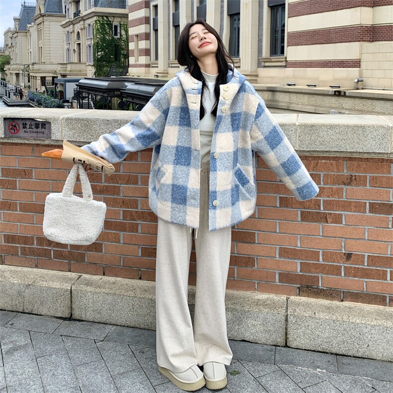 连帽毛呢外套8881P225K338,女装毛呢外套,2C201