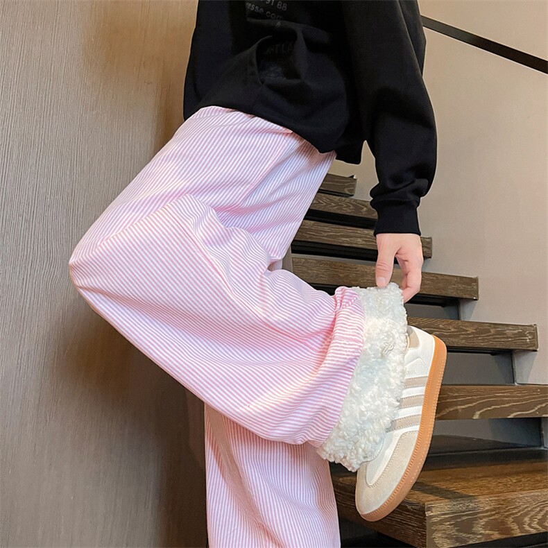 8XL-M加厚羊羔毛棉裤特大码宽松休闲裤保暖直筒阔腿裤KZ1939/P68，男装棉裤，电商B238