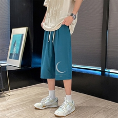 冰丝七分裤男大码速干短裤男五分裤车景风格QK72349-P25，男装休闲裤，电商A040
