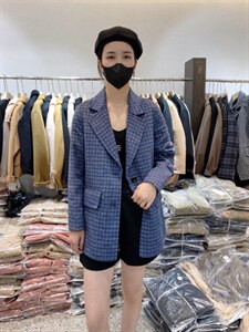 2021秋冬新款时尚气质双囗袋两粒扣百分百羊毛双面呢,其它,L·H·X