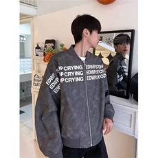 美式复古短款外套男款春秋潮牌高级感棒球服cleanfit高街夹克外套，男装夹克，星座302B
