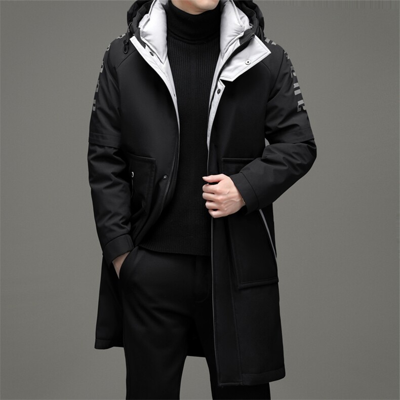 2023冬季新款长款中年男士羽绒服90%鸭绒连帽棉衣男款ZG2938-P340,男装羽绒服,电商B212（原钱塘6029）