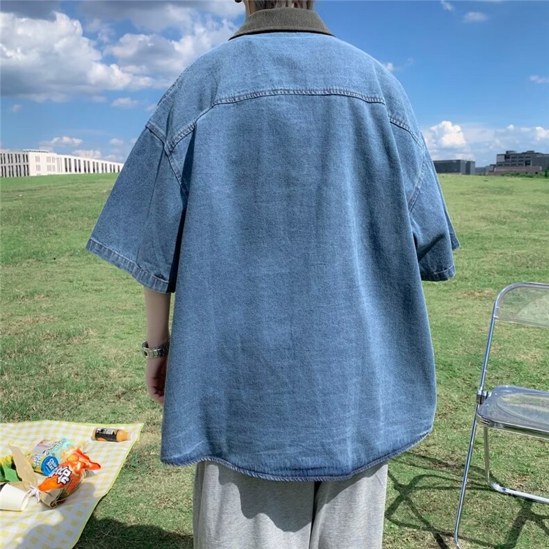 夏季短袖衬衫牛仔外套N4707P42,男装衬衫,星座1116-2