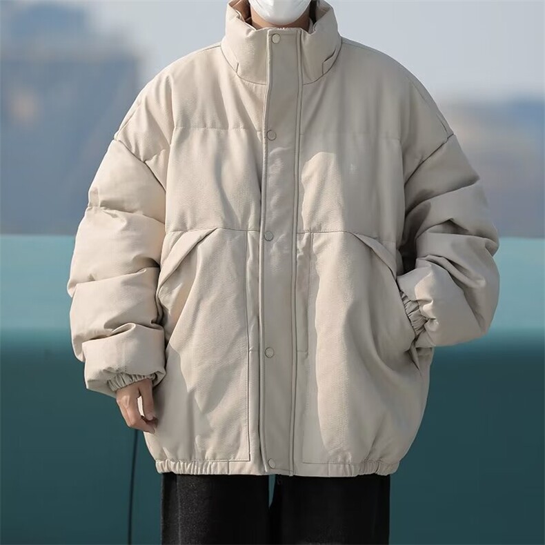 美式痞帅pu皮棉衣男冬季加厚棉袄棉服宽松立领潮牌保暖面包服外套,男装棉衣,星座716-2