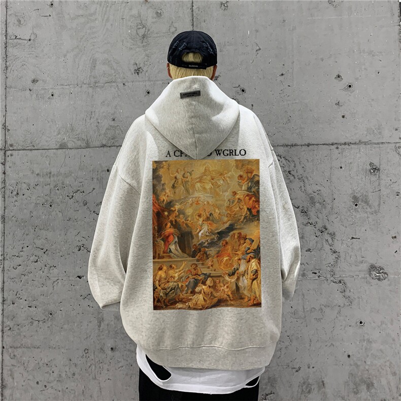 供抖音丶重磅高品棉350克排扣连帽圣母卫衣LW6061-特p58控78,男装卫衣,星座508（原C305）