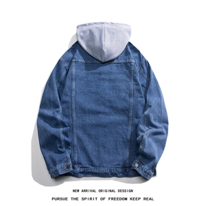 JK630-p75  M-5X网格ins牛仔夹克绣花破洞大码男日系CITYBOY图片